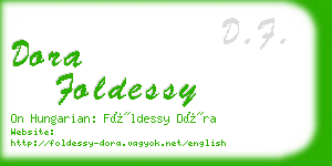 dora foldessy business card